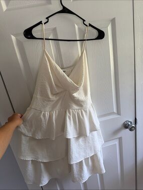 Ivory Tiered Ruffle Sundress